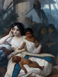 Elisa Bravo Jaramillo de Bañados, femme du cacique ou Elisa Bravo en captivité (détail)